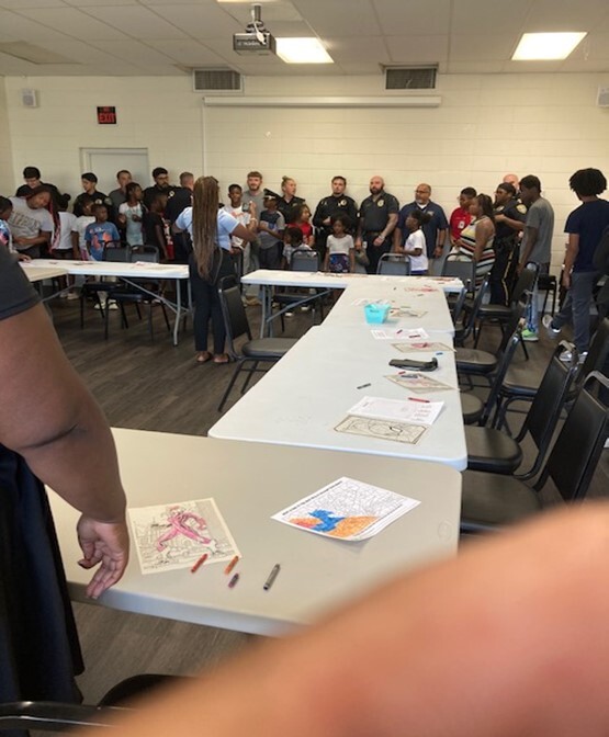 RMHA’s Resident Services team invited the Community Engagement component of the Rocky Mount Police Department into Camp Kaboom.